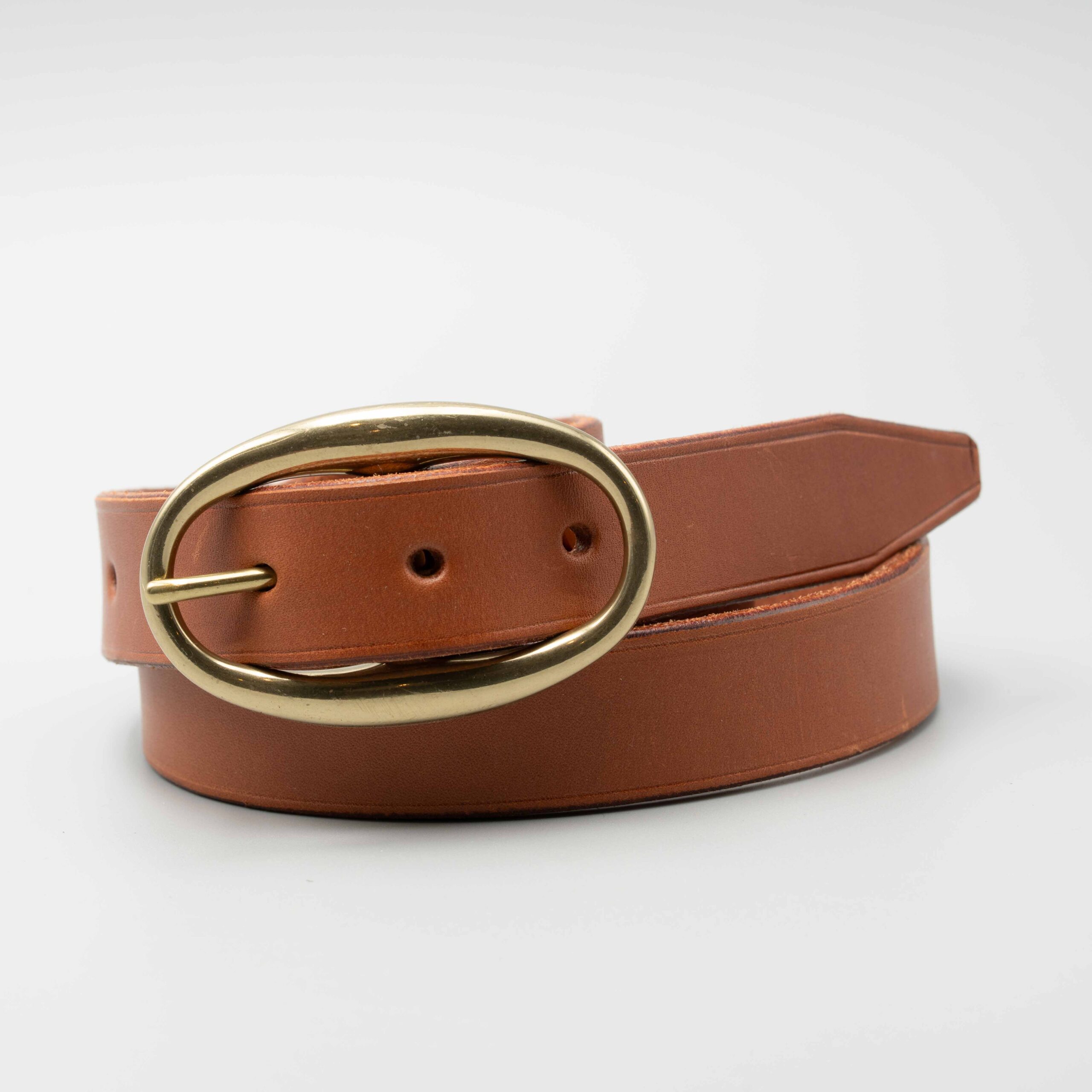 Ceinture femme en cuir 25 mm, boucle laiton massif - Sellerie Vallée
