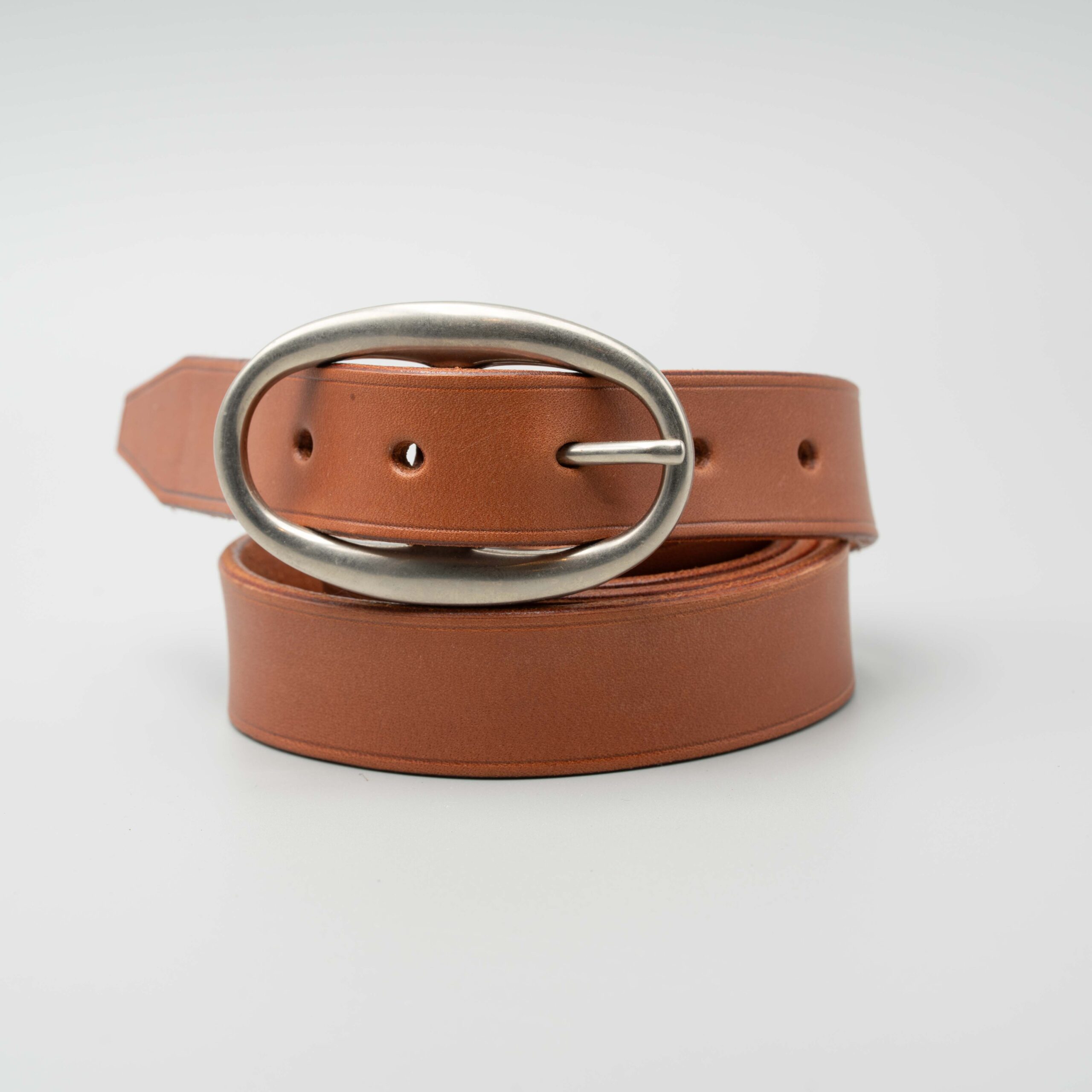 Ceinture femme en cuir 25 mm, boucle nickelée - Sellerie Vallée